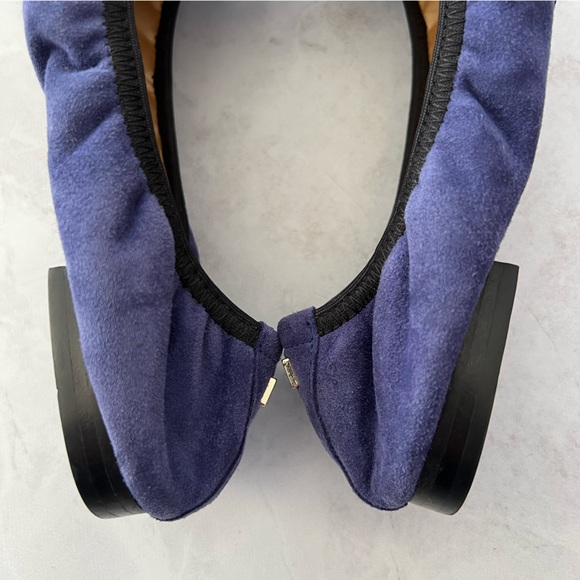 Ivanka Trump Purple Leather Ballet Bow Flats 7.5M - Picture 5 of 14
